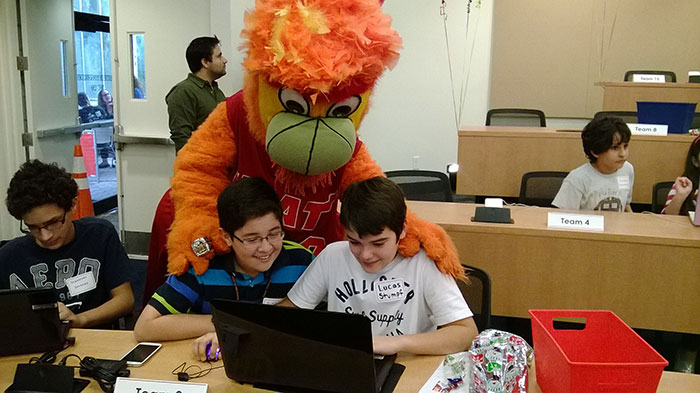 hour of code with miami heat photo