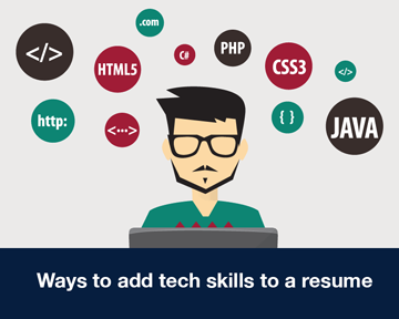 Ways to add tech skills to a resume