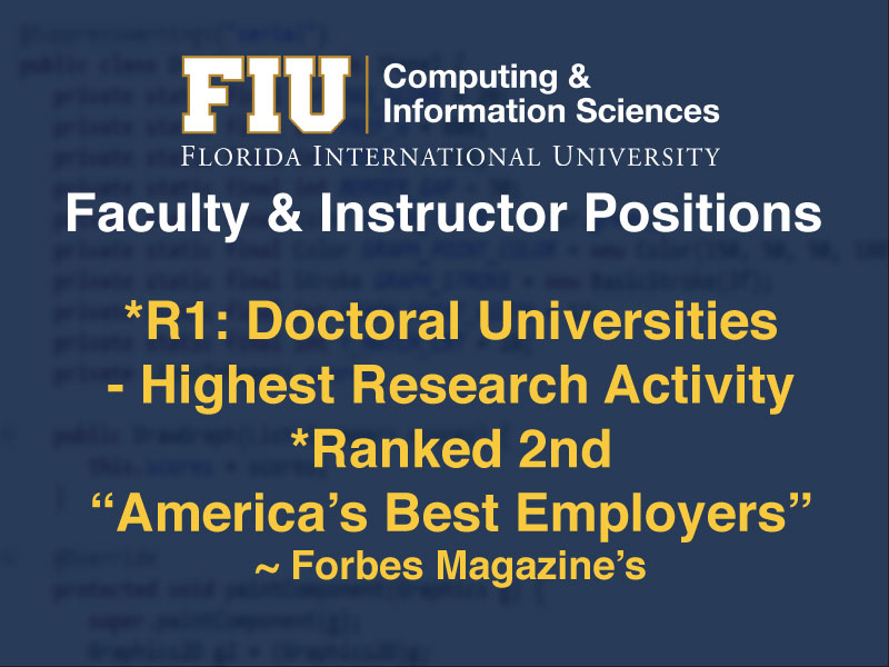 Open Faculty & Instructor Positions